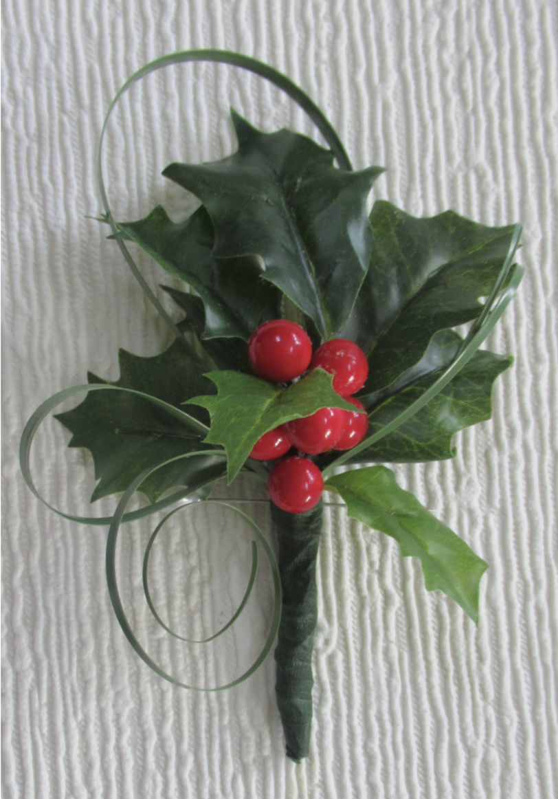 holly buttonhole
